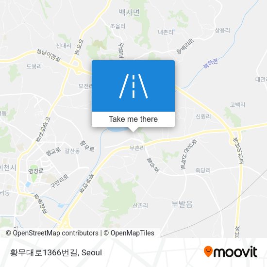 황무대로1366번길 map