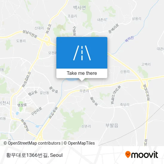 황무대로1366번길 map