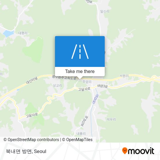 북내면 방면 map