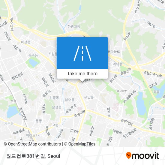 월드컵로381번길 map
