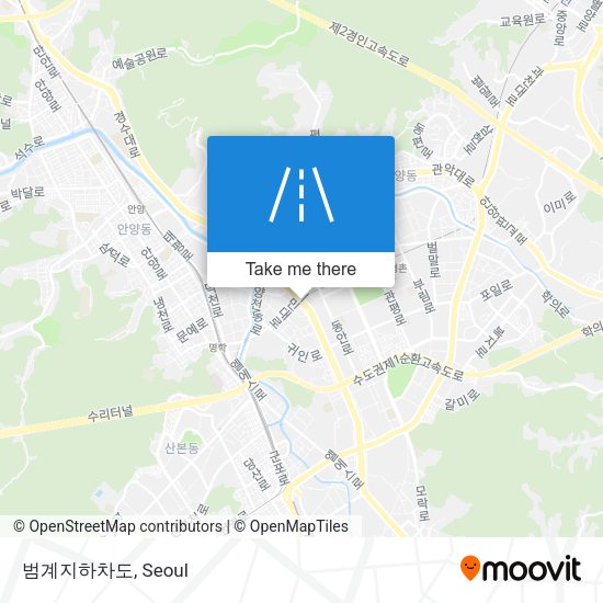 범계지하차도 map