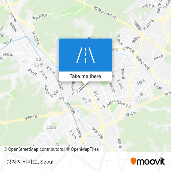 범계지하차도 map