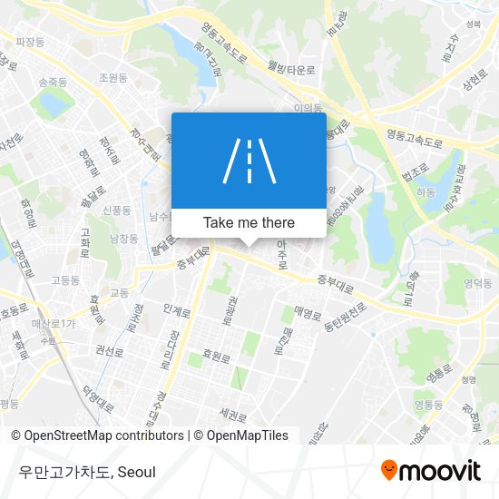 우만고가차도 map