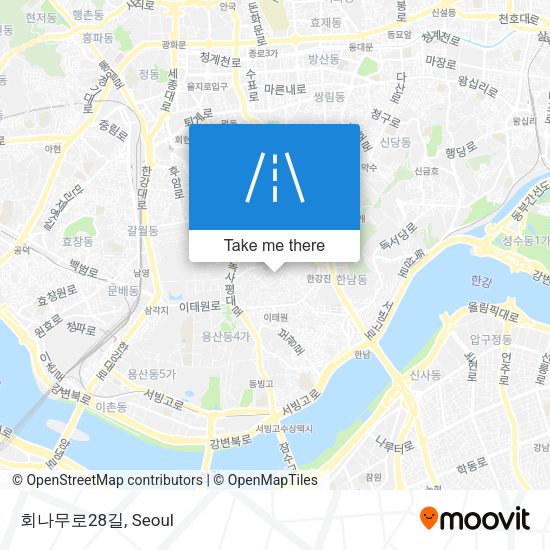 회나무로28길 map