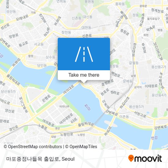 마포종점나들목 출입로 map
