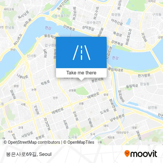 봉은사로69길 map