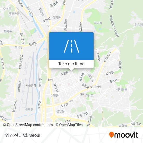 영장산터널 map