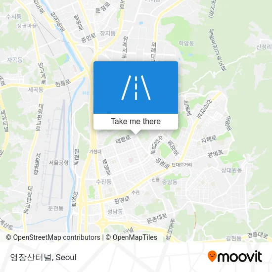 영장산터널 map