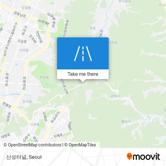 산성터널 map