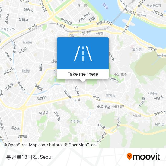 봉천로13나길 map