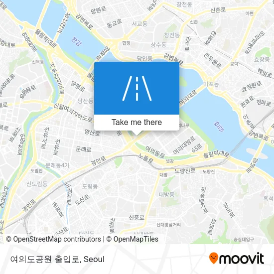 여의도공원 출입로 map
