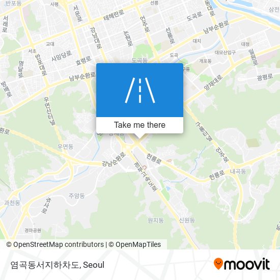 염곡동서지하차도 map