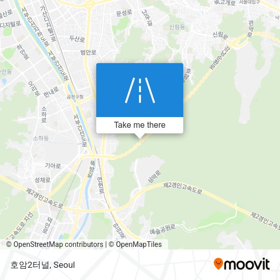 호암2터널 map