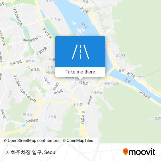지하주차장 입구 map