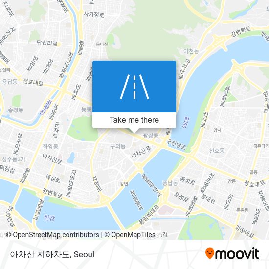 아차산 지하차도 map