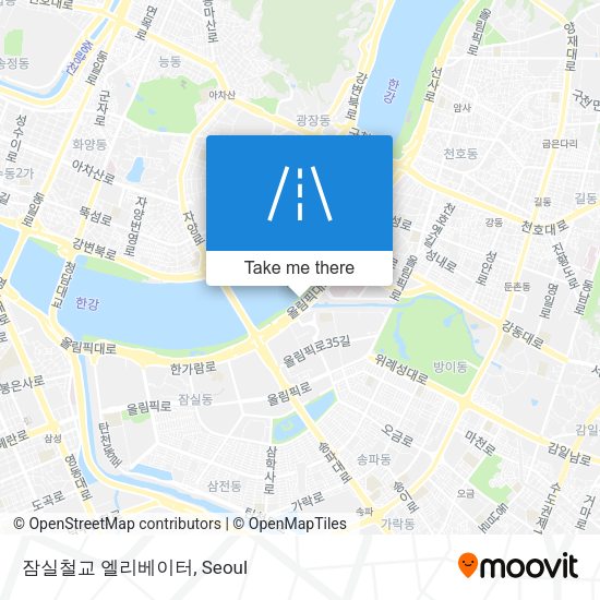잠실철교 엘리베이터 map