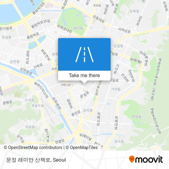 문정 래미안 산책로 map
