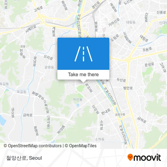 철망산로 map