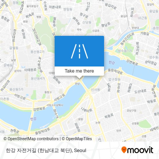 한강 자전거길 (한남대교 북단) map