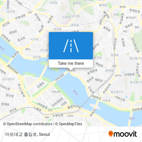 마포대교 출입로 map