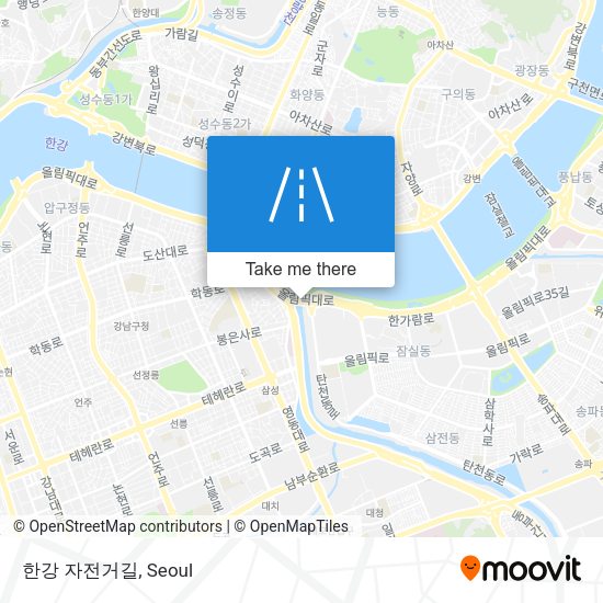 한강 자전거길 map