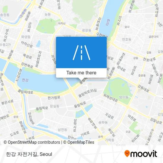 한강 자전거길 map
