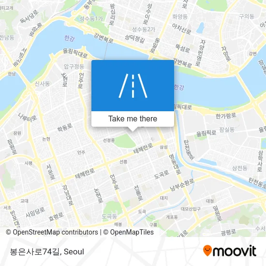 봉은사로74길 map