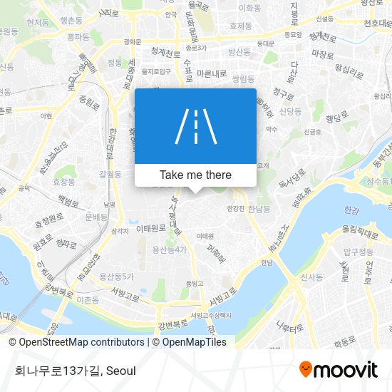 회나무로13가길 map
