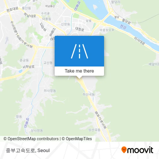 중부고속도로 map