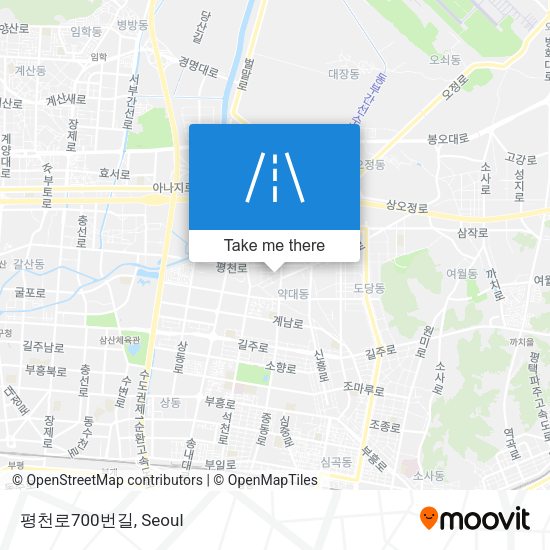 평천로700번길 map