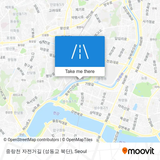중랑천 자전거길 (성동교 북단) map