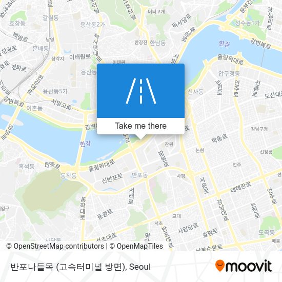 반포나들목 (고속터미널 방면) map