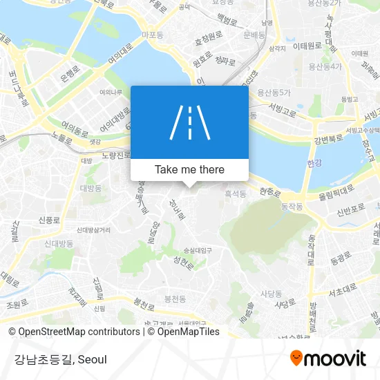 강남초등길 map