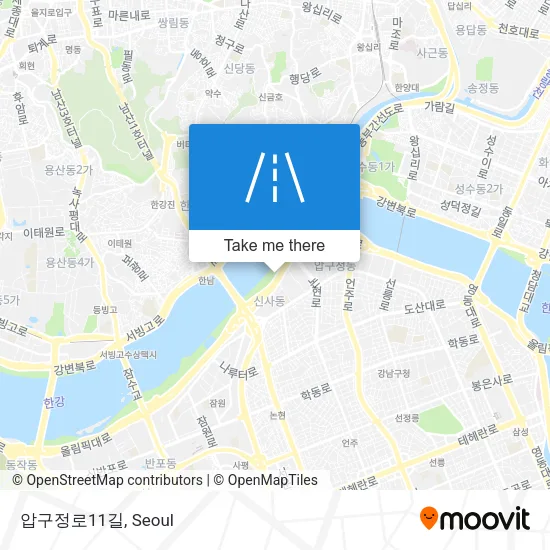 압구정로11길 map