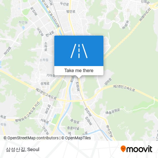 삼성산길 map