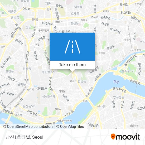 남산1호터널 map