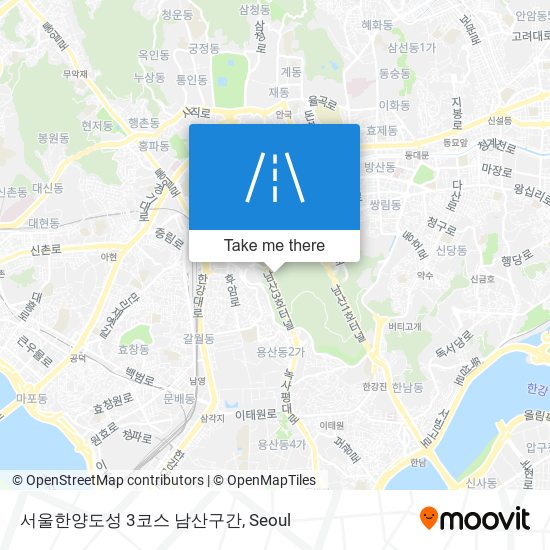 서울한양도성 3코스 남산구간 map