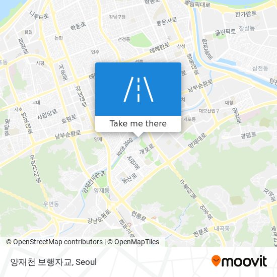 양재천 보행자교 map