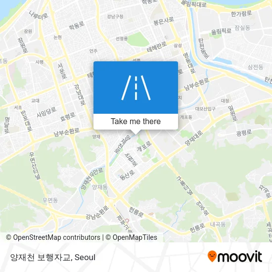 양재천 보행자교 map