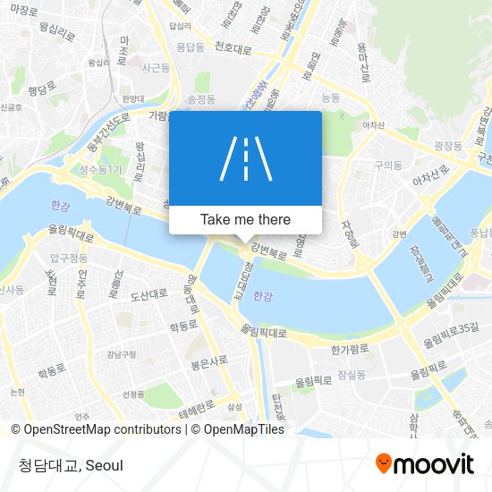 청담대교 map