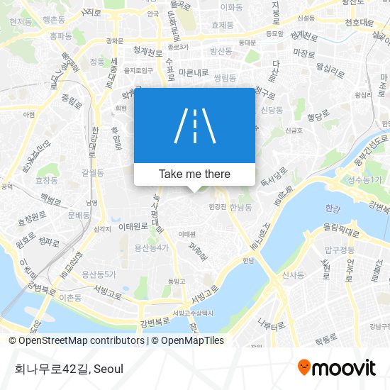 회나무로42길 map