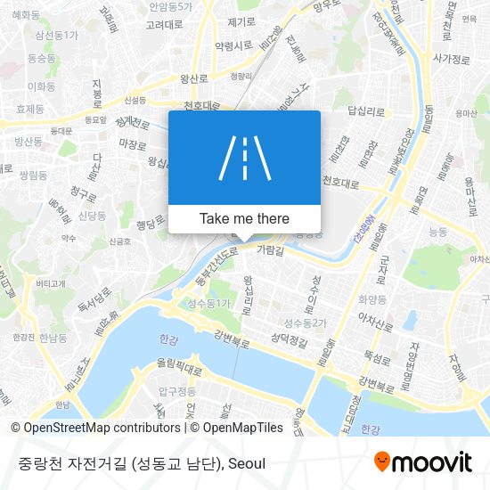 중랑천 자전거길 (성동교 남단) map