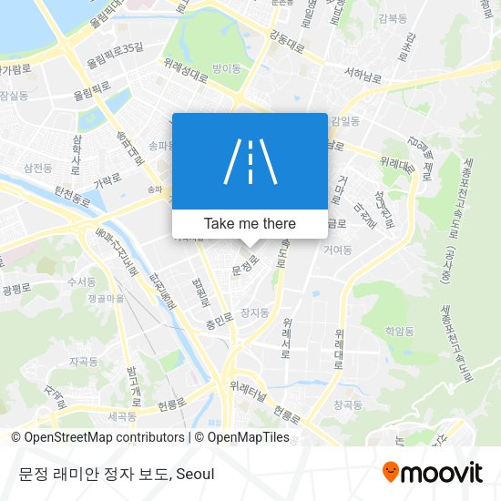 문정 래미안 정자 보도 map