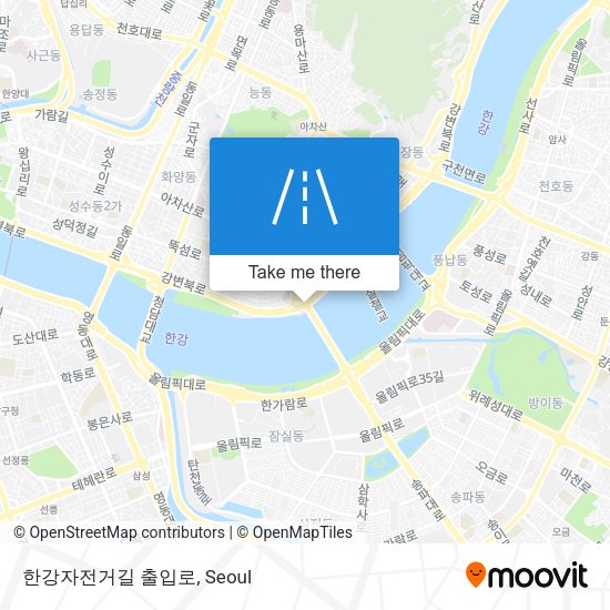 한강자전거길 출입로 map