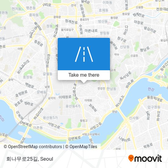 회나무로25길 map