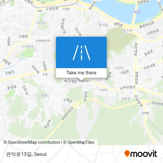 관악로13길 map