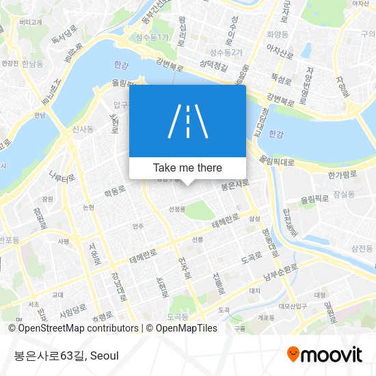 봉은사로63길 map