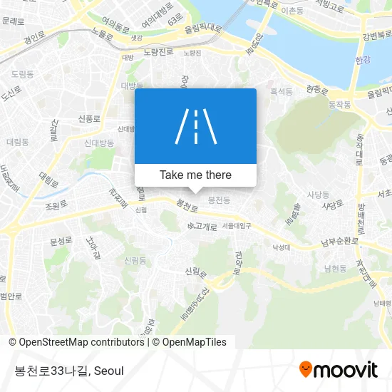봉천로33나길 map