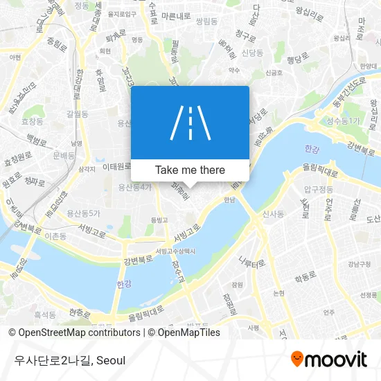 우사단로2나길 map