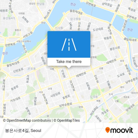 봉은사로4길 map